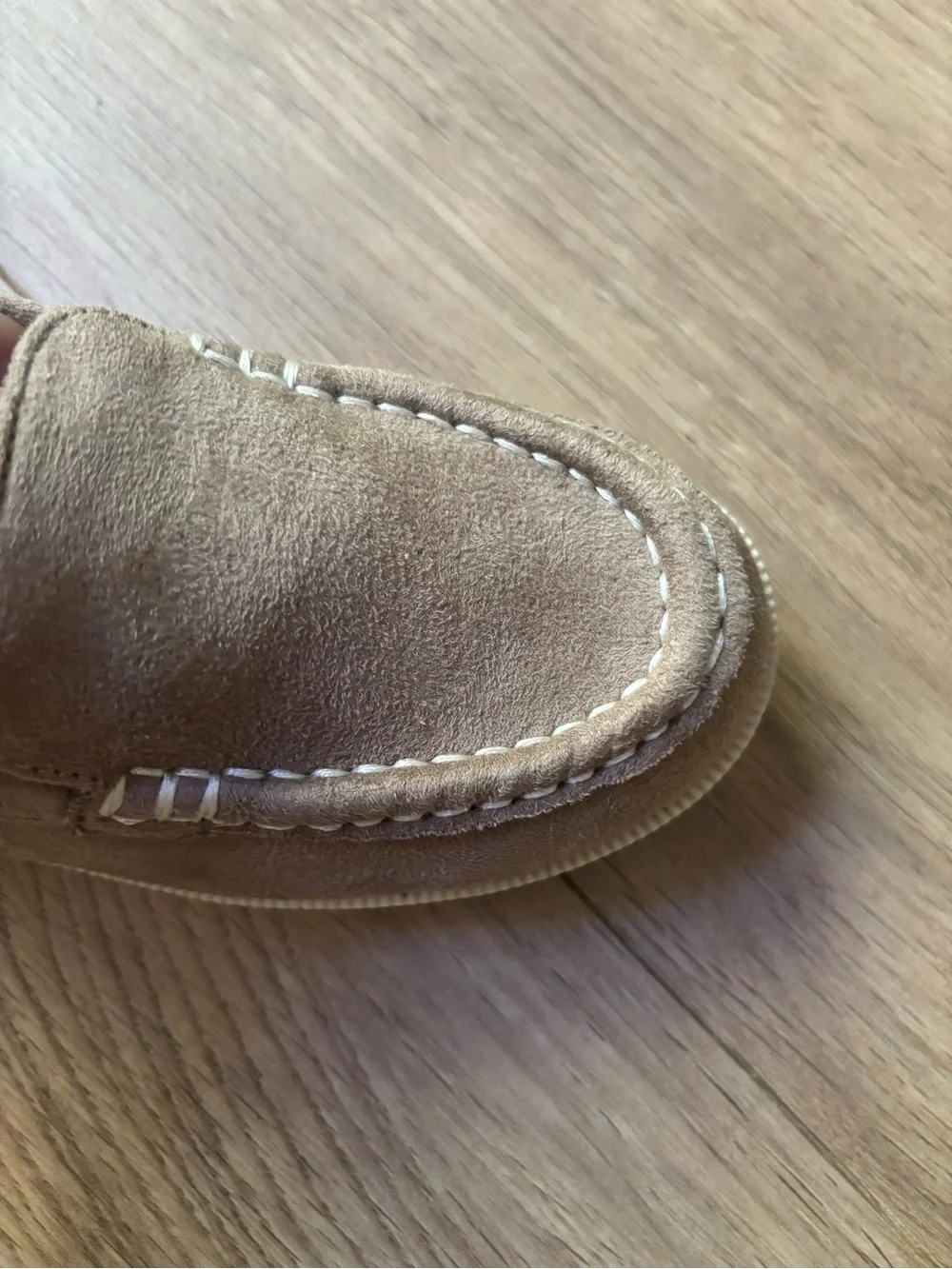 J. Crew Factory Boys Faux Suede Slip-On Loafers in Dusty Tan - Size 13 Kids